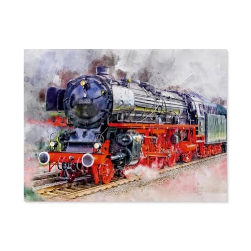 Dampflokomotive，Papier Puzzle 1000 Stück Adult Toys Dekompressionsspiel（38x26cm）-G47 von GSBRSNTS