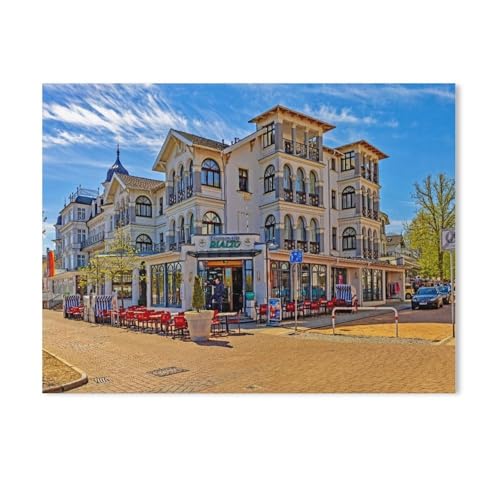 Das Usedomer Ristorante Rialto，Puzzle 1000 Teile,Intellektuelle Entwicklung Pädagogisches Nach Hause Interessante Dekompression Brain Challenge Puzzle Für Jugendliche Kinder（75x50cm）-AA33 von GSBRSNTS