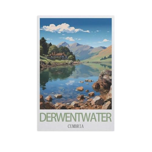 Derwentwater, Cumbria，Papier Puzzle 1000 Teile Spielzeug Für Erwachsene Dekompressionsspiel（38x26cm）-AI37 von GSBRSNTS