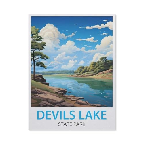 Devil's Lake State Park, Wisconsin, Vereinigten Staaten，1000 Piece Puzzles Für Kid Adult Toy Geschenk DIY Game（38x26cm）-T77 von GSBRSNTS