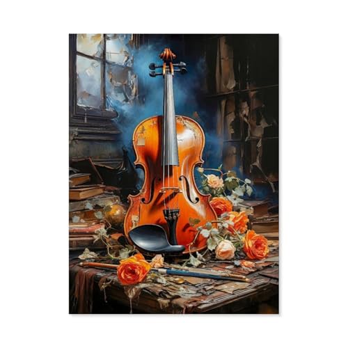 Die Geige，Papier Puzzle 1000 Teile Spielzeug Für Erwachsene Dekompressionsspiel（38x26cm）-AG88 von GSBRSNTS