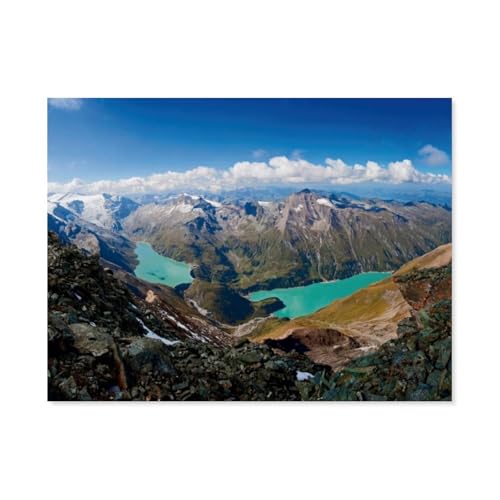 Die Mooserboden Stauseen in Kaprun，Puzzles, 1000-teiliges Puzzle Für Erwachsene Und Kinder Ab 10 Jahren（38x26cm）-AH59 von GSBRSNTS