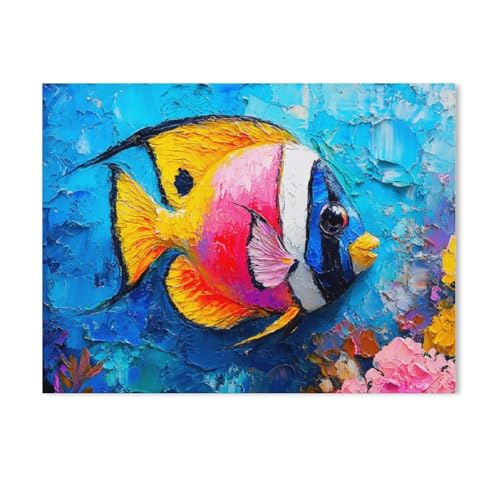 Doktorfisch am Riff，1000 Stück Erwachsene Papier Landschaft Puzzles Für Kinder Lernspielzeug Geschenke（38x26cm）-Z62 von GSBRSNTS