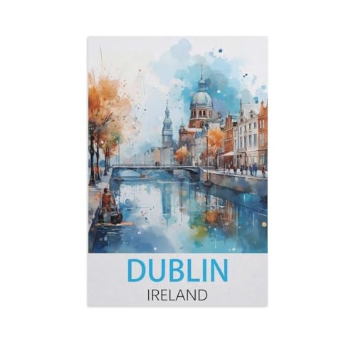 Dublin, Irland，Puzzle 1000 Teile Papier Puzzle Geeignet Für Erwachsene Kinder Familien Stressabbau Puzzlespiele（50x70cm）-AM3 von GSBRSNTS