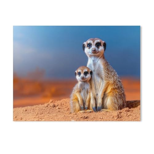 Erdmännchen，Puzzles 1000 Teile für Erwachsene, Klassische Puzzle Jungen Mädchen Puzzle für Kinder Teenager Lernspiel Spielzeug（38x26cm）-Y3 von GSBRSNTS