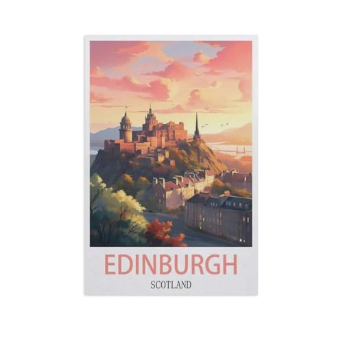 Erwachsene Kinder Puzzles 1000 Teile Puzzle，Edinburgh, Schottland，einfaches Puzzle Spiel Rolle Puzzle Bildung Spielzeug Spiel Familie Dekoration（38x26cm）-AI49 von GSBRSNTS