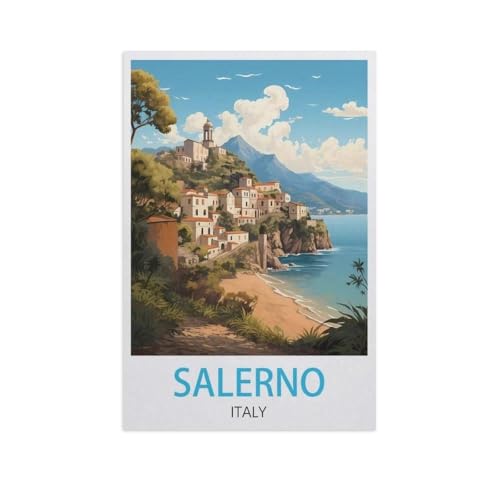 Erwachsene Kinder Puzzles 1000 Teile Puzzle，Salerno, Italien，einfaches Puzzle Spiel Rolle Puzzle Bildung Spielzeug Spiel Familie Dekoration（38x26cm）-AN60 von GSBRSNTS