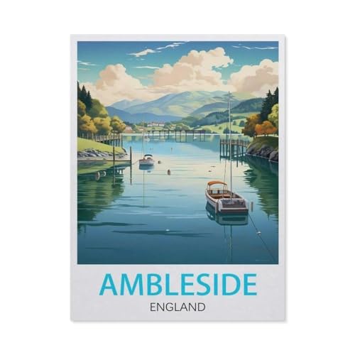 Erwachsene Puzzle 1000 Stück DIY Holz pielzeug，Ambleside, England，Creative Einzigartiges Geschenk Persönlichkeit Spiel Erwachsener Kind Puzzle Spielzeug（75x50cm）-U77 von GSBRSNTS
