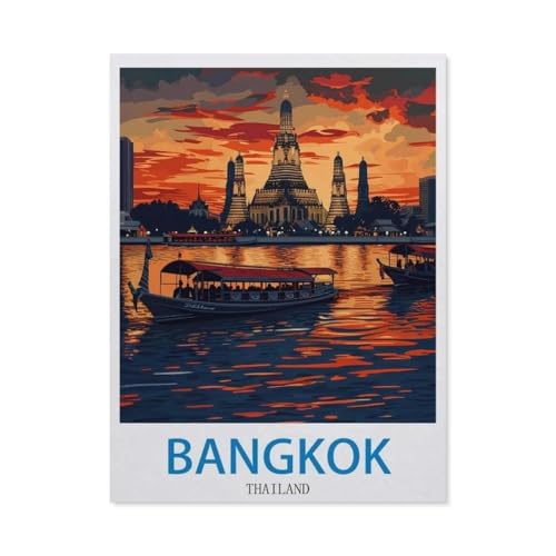Erwachsene Puzzle 1000 Stück DIY Holz pielzeug，Bangkok, Thailand，Creative Einzigartiges Geschenk Persönlichkeit Spiel Erwachsener Kind Puzzle Spielzeug（75x50cm）-O17 von GSBRSNTS
