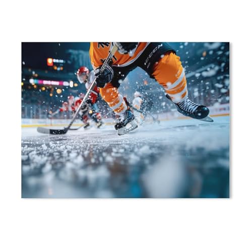 Erwachsene Puzzle 1000 Stück DIY Holz pielzeug，Dem Puck hinterher，Creative Einzigartiges Geschenk Persönlichkeit Spiel Erwachsener Kind Puzzle Spielzeug（75x50cm）-Z15 von GSBRSNTS