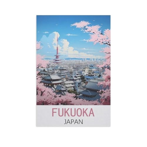 Erwachsene Puzzle 1000 Stück DIY Holz pielzeug，Fukuoka, Japan，Creative Einzigartiges Geschenk Persönlichkeit Spiel Erwachsener Kind Puzzle Spielzeug（75x50cm）-AM35 von GSBRSNTS