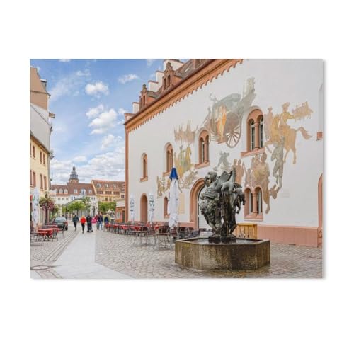 Erwachsene Puzzle 1000 Stück DIY Holz pielzeug，Landau in der Pfalz，Creative Einzigartiges Geschenk Persönlichkeit Spiel Erwachsener Kind Puzzle Spielzeug（75x50cm）-AF2 von GSBRSNTS