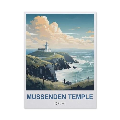 Erwachsene Puzzle 1000 Stück DIY Holz pielzeug，Mussenden Temple, Delhi, Indien，Creative Einzigartiges Geschenk Persönlichkeit Spiel Erwachsener Kind Puzzle Spielzeug（75x50cm）-S55 von GSBRSNTS
