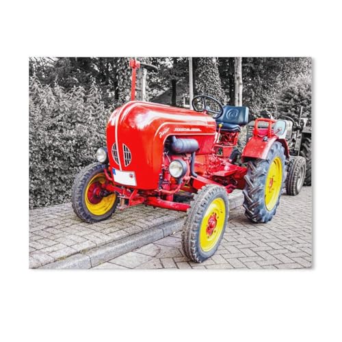 Erwachsene Puzzle 1000 Stück DIY Holz pielzeug，Oldtimer Trecker，Creative Einzigartiges Geschenk Persönlichkeit Spiel Erwachsener Kind Puzzle Spielzeug（75x50cm）-AB37 von GSBRSNTS