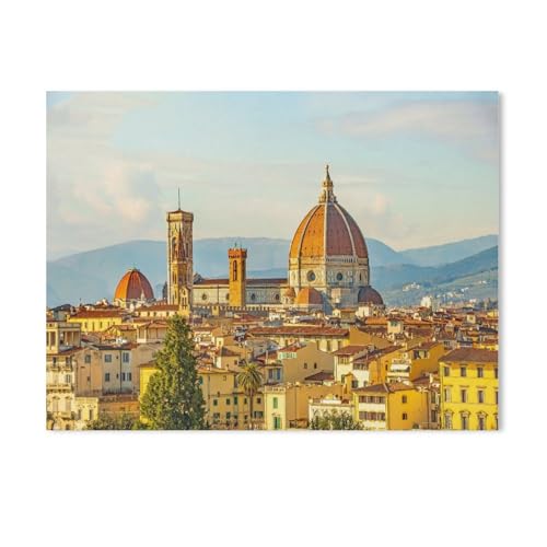 Erwachsene Puzzle 1000 Stück DIY Holz pielzeug，Panoramablick, Florenz - Toskana，Creative Einzigartiges Geschenk Persönlichkeit Spiel Erwachsener Kind Puzzle Spielzeug（75x50cm）-Z88 von GSBRSNTS