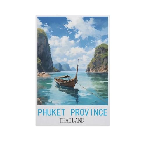 Erwachsene Puzzle 1000 Stück DIY Holz pielzeug，Phuket Province, Thailand，Creative Einzigartiges Geschenk Persönlichkeit Spiel Erwachsener Kind Puzzle Spielzeug（75x50cm）-AN8 von GSBRSNTS