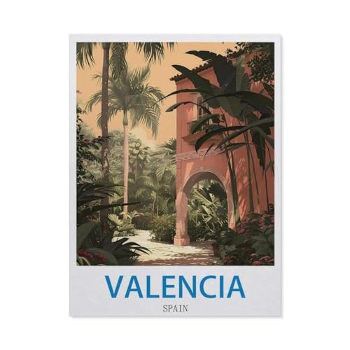 Erwachsene Puzzle 1000 Stück DIY Holz pielzeug，Valencia, Spanien，Creative Einzigartiges Geschenk Persönlichkeit Spiel Erwachsener Kind Puzzle Spielzeug（75x50cm）-O90 von GSBRSNTS