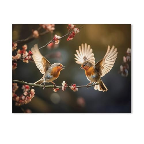 Erwachsene Puzzle 1000 Stück DIY Holz pielzeug，Vögel, gefalle ich dir?，Creative Einzigartiges Geschenk Persönlichkeit Spiel Erwachsener Kind Puzzle Spielzeug（75x50cm）-AF75 von GSBRSNTS