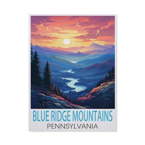 Erwachsene Puzzle 1000 Stück DIY Papier pielzeug，Blue-Ridge-Gebirge, Pennsylvania,Creative Einzigartiges Geschenk Persönlichkeit Spiel Erwachsener Kind Puzzle Spielzeug（50x70cm）-J76 von GSBRSNTS