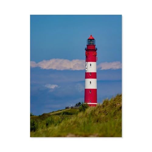 Erwachsene und Kinder Puzzle 1000 Teile Puzzle，Amrumer Leuchtturm，einfaches Puzzlespiel Rollenpuzzle Lernspiel Spielzeug Familie Dekoration（38x26cm）-AF53 von GSBRSNTS