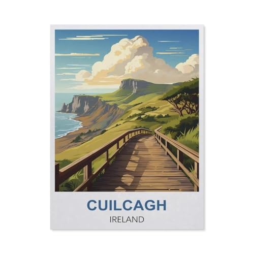 Erwachsene und Kinder Puzzle 1000 Teile Puzzle，Cuilcagh, Irland，einfaches Puzzlespiel Rollenpuzzle Lernspiel Spielzeug Familie Dekoration（75x50cm）-S33 von GSBRSNTS