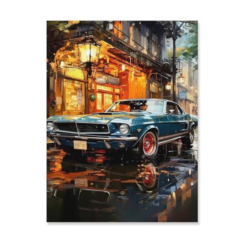 Erwachsene und Kinder Puzzle 1000 Teile Puzzle，Oldtimer，einfaches Puzzlespiel Rollenpuzzle Lernspiel Spielzeug Familie Dekoration（38x26cm）-AH2 von GSBRSNTS
