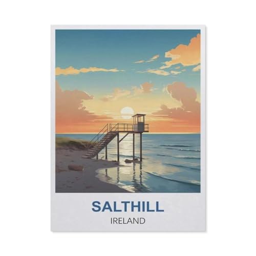 Erwachsene und Kinder Puzzle 1000 Teile Puzzle，Salthill, Irland，einfaches Puzzlespiel Rollenpuzzle Lernspiel Spielzeug Familie Dekoration（38x26cm）-R60 von GSBRSNTS