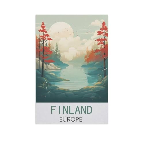Finnland, Europa，Puzzles 1000 Teile für Erwachsene, Klassische Puzzle Kinder Puzzle Herausfordernde Und Schwierige Rätsel für Erwachsene Und Jugendliche（38x26cm）-AJ73 von GSBRSNTS