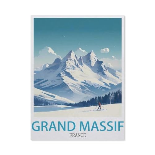 Grand Massif, Frankreich，Puzzle 1000 Teile,Intellektuelle Entwicklung Pädagogisches Nach Hause Interessante Dekompression Brain Challenge Puzzle Für Jugendliche Kinder（38x26cm）-W68 von GSBRSNTS