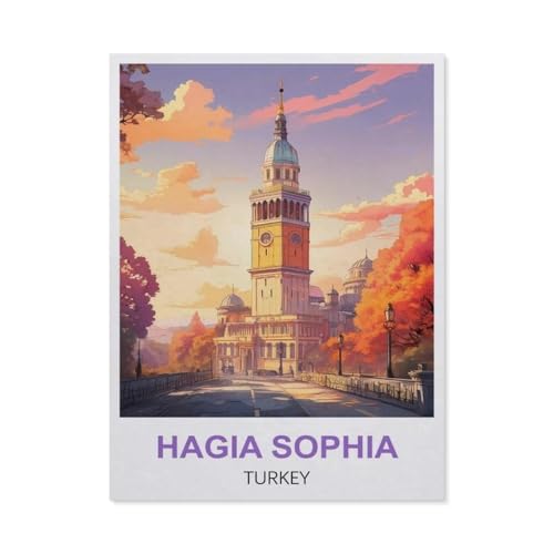Hagia Sophia Türkei，Puzzle 1000 Teile Holz Puzzle Geeignet Für Erwachsene Kinder Familien Stressabbau Puzzlespiele（75x50cm）-R50 von GSBRSNTS