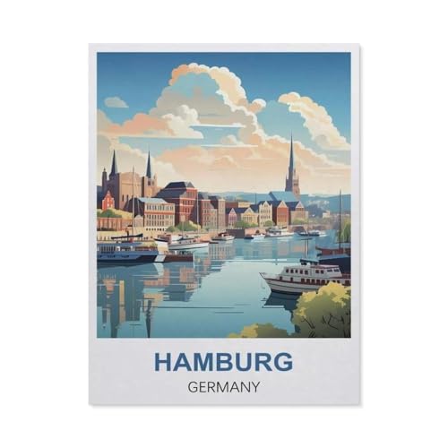 Hamburg, Deutschland，Papier Puzzle 1000 Teile Spielzeug Für Erwachsene Dekompressionsspiel（38x26cm）-S22 von GSBRSNTS
