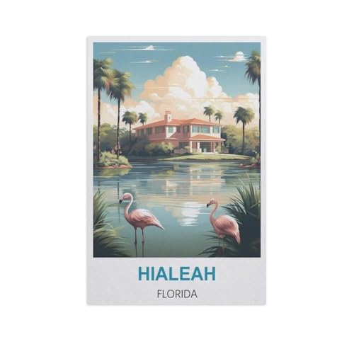 Hialeah, Florida，Puzzle 1000 Teile Papier Puzzle Geeignet Für Erwachsene Kinder Familien Stressabbau Puzzlespiele（38x26cm）-AJ11 von GSBRSNTS