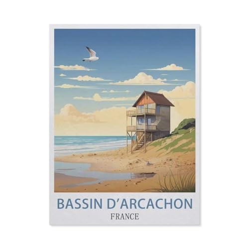 Holz Jigsaw Puzzle 1000 Stück，Bassin d'Arcachon, Frankreich，Erwachsene Kinder Spielzeug Dekompressionsspiel（75x50cm）-R69 von GSBRSNTS