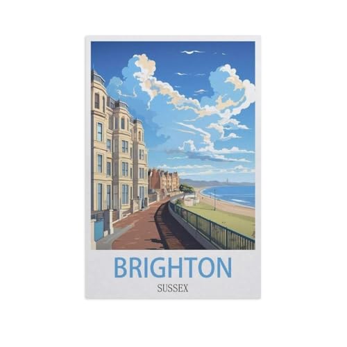 Holz Jigsaw Puzzle 1000 Stück，Brighton, Sussex，Erwachsene Kinder Spielzeug Dekompressionsspiel（75x50cm）-AI57 von GSBRSNTS
