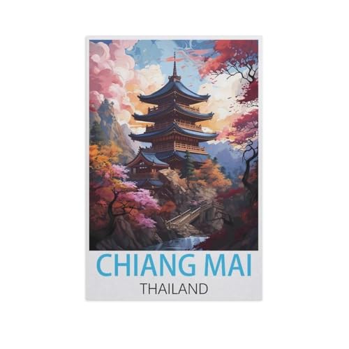 Holz Jigsaw Puzzle 1000 Stück，Chiang Mai, Thailand，Erwachsene Kinder Spielzeug Dekompressionsspiel（75x50cm）-AK76 von GSBRSNTS
