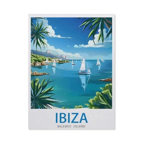 Holz Jigsaw Puzzle 1000 Stück，Ibiza, Balearen，Erwachsene Kinder Spielzeug Dekompressionsspiel（75x50cm）-O4 von GSBRSNTS