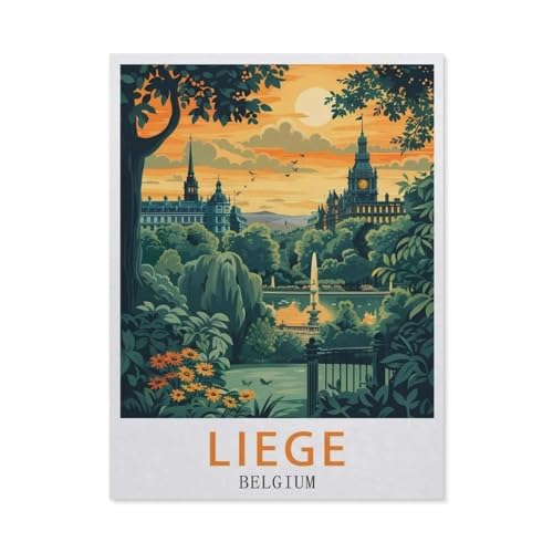Holz Jigsaw Puzzle 1000 Stück，Liège, Belgien，Erwachsene Kinder Spielzeug Dekompressionsspiel（75x50cm）-X56 von GSBRSNTS