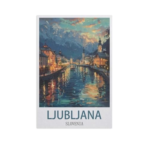 Holz Jigsaw Puzzle 1000 Stück，Ljubljana, Slowenien，Erwachsene Kinder Spielzeug Dekompressionsspiel（75x50cm）-AJ30 von GSBRSNTS