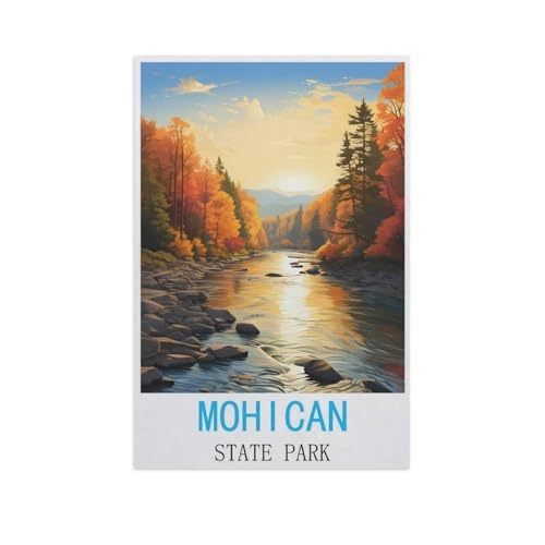 Holz Jigsaw Puzzle 1000 Stück，Mohican State Park，Erwachsene Kinder Spielzeug Dekompressionsspiel（75x50cm）-AM95 von GSBRSNTS