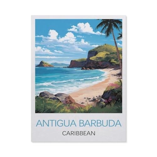Holz Puzzle 1000 Stück，Antigua und Barbuda, Karibik，Erwachsene Kinder Spielzeug Dekompression Spiel（75x50cm）-X51 von GSBRSNTS