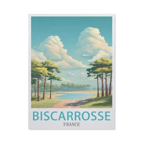 Holz Puzzle 1000 Stück，Biscarrosse, Frankreich，Erwachsene Kinder Spielzeug Dekompression Spiel（75x50cm）-R64 von GSBRSNTS