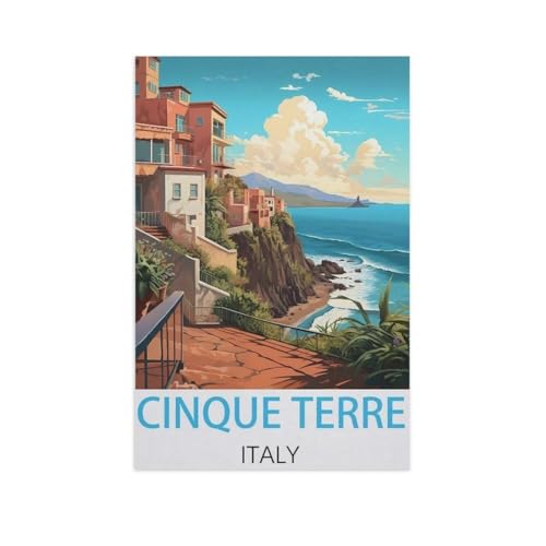 Holz Puzzle 1000 Stück，Cinque Terre, Italien，Erwachsene Kinder Spielzeug Dekompression Spiel（75x50cm）-AK71 von GSBRSNTS