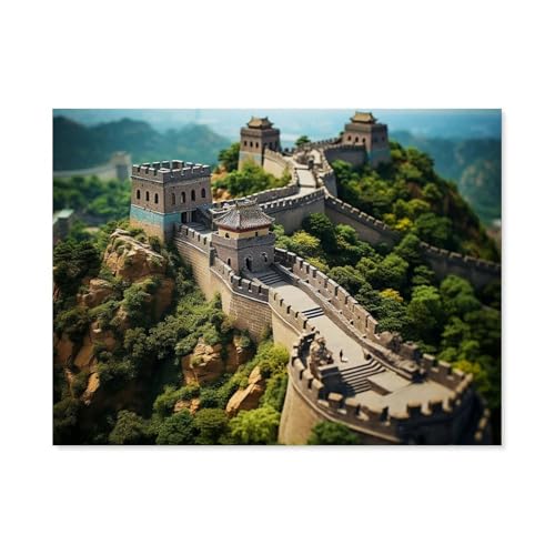 Holz Puzzle 1000 Stück，Erinnert an die chinesische Mauer，Erwachsene Kinder Spielzeug Dekompression Spiel（75x50cm）-AH6 von GSBRSNTS