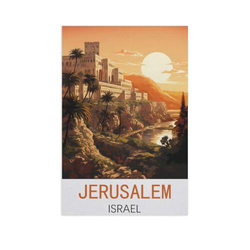 Holz Puzzle 1000 Stück，Jerusalem, Israel，Lernspielzeug Für Erwachsene Geburtstagsgeschenk（75x50cm）-AM16 von GSBRSNTS