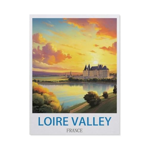 Holz Puzzle 1000 Stück，Loire-Tal, Frankreich，Erwachsene Kinder Spielzeug Dekompression Spiel（75x50cm）-Q18 von GSBRSNTS