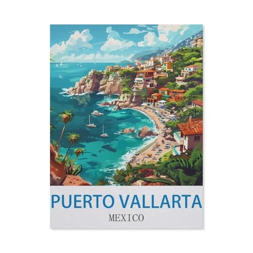 Holz Puzzle 1000 Stück，Puerto Vallarta, Mexiko，Erwachsene Kinder Spielzeug Dekompression Spiel（75x50cm）-O72 von GSBRSNTS