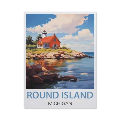 Holz Puzzle Puzzle 1000 Stück，Round Island, Michigan，Puzzles Lernspielzeug Für Erwachsene Geburtstagsgeschenk Home Decoration（75x50cm）-U81 von GSBRSNTS