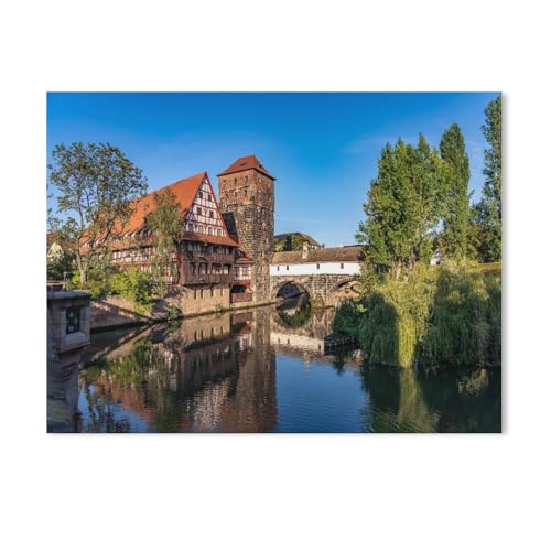 Holzpuzzle Puzzle 1000 Stück，Nürnberg，Lernspielzeug Für Erwachsene Geburtstagsgeschenk Dekoration（75x50cm）-Y53 von GSBRSNTS