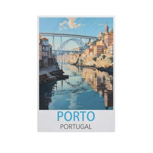 Holzpuzzle Puzzle 1000 Stück，Porto, Portugal，Lernspielzeug Für Erwachsene Geburtstagsgeschenk Dekoration（75x50cm）-AK27 von GSBRSNTS