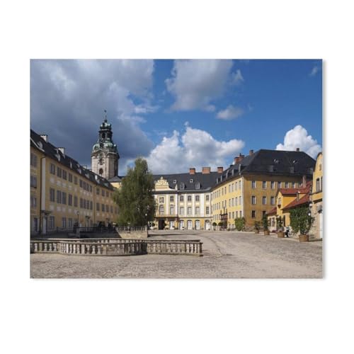 Holzpuzzle Puzzle 1000 Stück，Schloss Heidecksburch in Rudolstadt，Lernspielzeug Für Erwachsene Geburtstagsgeschenk Dekoration（75x50cm）-AE40 von GSBRSNTS